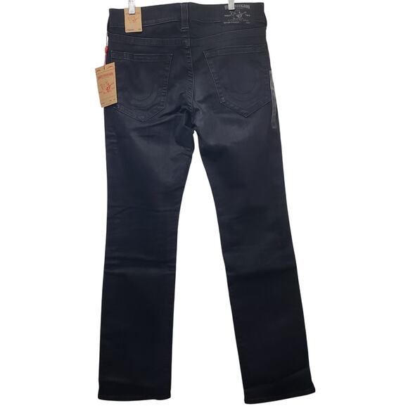NWT TRUE RELIGION Straight No Flap Jeans Black Men's Size 33 ~ Style 101752 - Picture 7 of 12